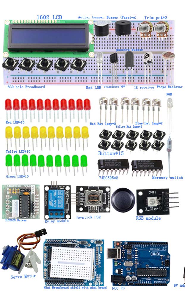 Starter kit para Arduino
Starter kit para Arduino
