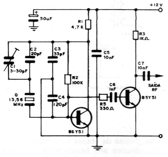 Figura 5 – Oscilador com dois transistores
