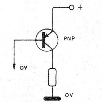Figura 3 – Usando um transistor PNP
Figura 3 – Usando um transistor PNP