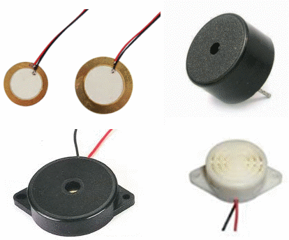 Figura 1 – Transdutores piezoelétricos comuns
Figura 1 – Transdutores piezoelétricos comuns