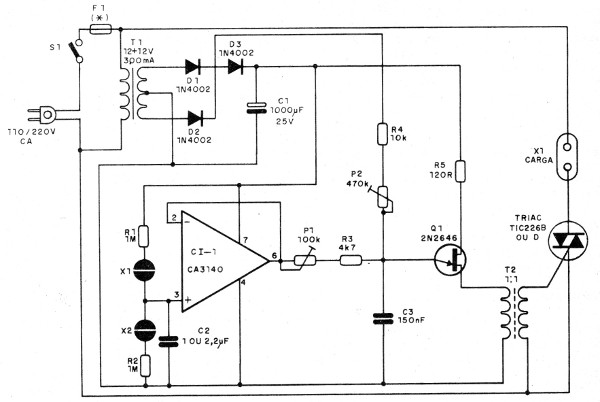 Figura 4 – Diagrama do dimmer de toque
Figura 4 – Diagrama do dimmer de toque