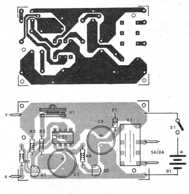 Figura 2 – Placa de circuito impresso para a montagem
Figura 2 – Placa de circuito impresso para a montagem