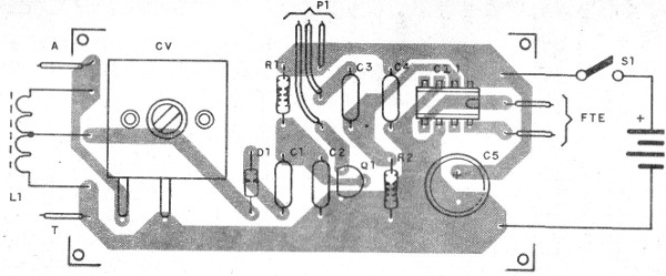 Figura 2 – Placa de circuito impresso para a montagem
Figura 2 – Placa de circuito impresso para a montagem