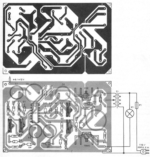 Figura 3 – Placa de circuito impresso para a montagem
Figura 3 – Placa de circuito impresso para a montagem