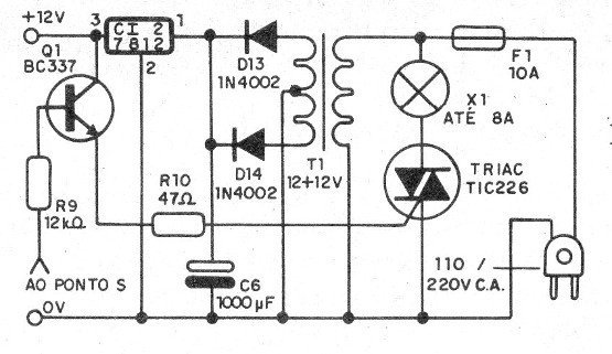 Figura 4 – setor de potência e alimentação
Figura 4 – setor de potência e alimentação