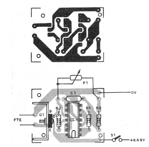 Figura 3 – Placa de circuito impresso para a montagem
Figura 3 – Placa de circuito impresso para a montagem