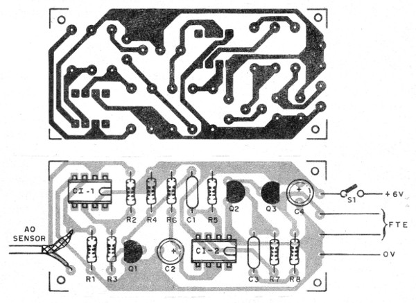 Figura 4 – Placa de circuito impresso para a montagem
Figura 4 – Placa de circuito impresso para a montagem