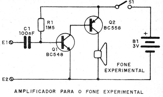 Figura 3- Amplificador para fone
Figura 3- Amplificador para fone