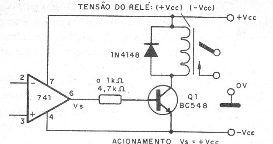 Figura 17 – Circuito para acionamento de relé
Figura 17 – Circuito para acionamento de relé