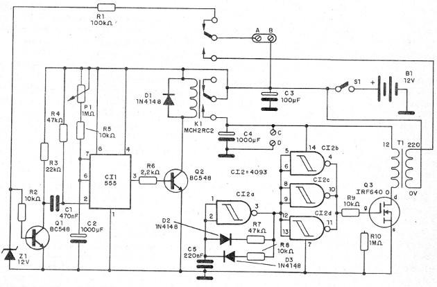 Figura 3 – Diagrama do alarme com eletrificador
Figura 3 – Diagrama do alarme com eletrificador
