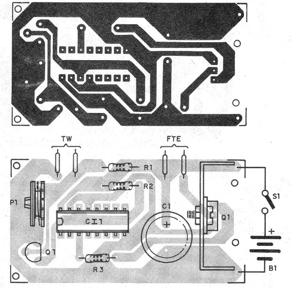 Figura 4 – Placa de circuito impresso para a montagem
Figura 4 – Placa de circuito impresso para a montagem