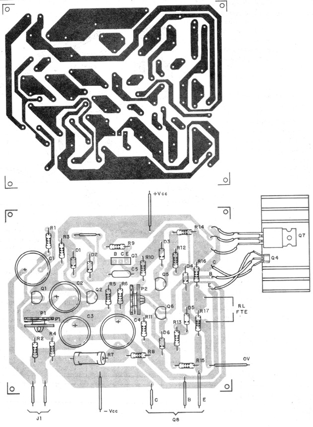 Figura 5 – Placa de circuito impresso para a versão B
Figura 5 – Placa de circuito impresso para a versão B