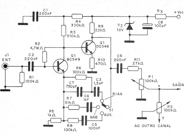 Figura 7 – Circuito do pré-amplificador
