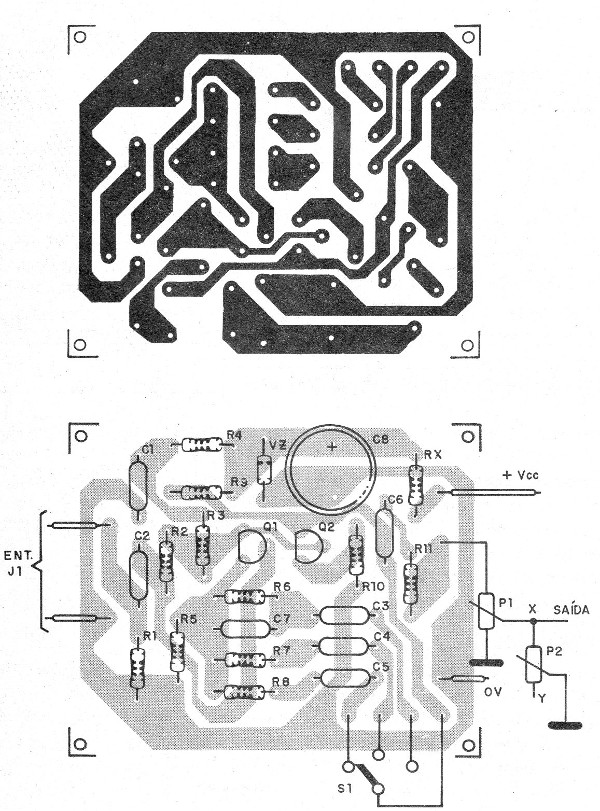  Figura 8 – Placa para o pré-amplificador

