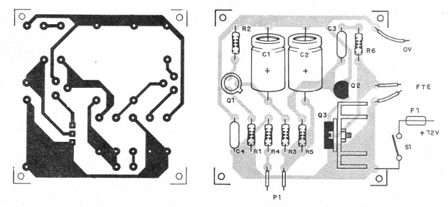 Figura 3 - Placa de circuito impresso para a montagem
Figura 3 - Placa de circuito impresso para a montagem