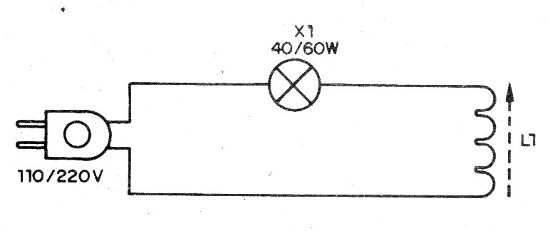    Figura 1 – O circuito para o experimento
