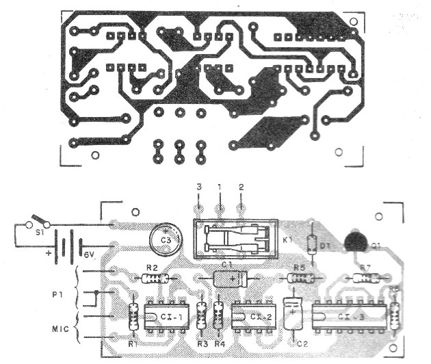 Figura 4 – Placa de circuito impresso para a montagem
Figura 4 – Placa de circuito impresso para a montagem