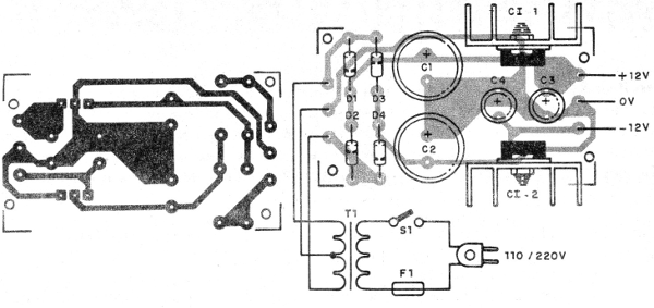 Figura 2 – Placa de circuito impresso para a montagem
Figura 2 – Placa de circuito impresso para a montagem