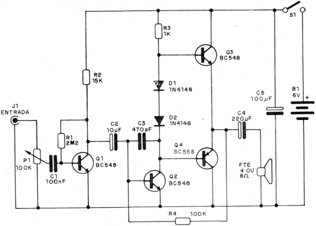 Figura 2 – Diagrama completo do amplificador
Figura 2 – Diagrama completo do amplificador