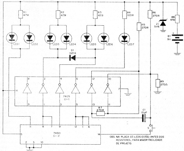 Figura 1 – Diagrama do dado eletrônico
Figura 1 – Diagrama do dado eletrônico