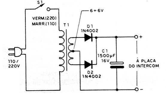 Figura 4 – Fonte de alimentação para o circuito
Figura 4 – Fonte de alimentação para o circuito
