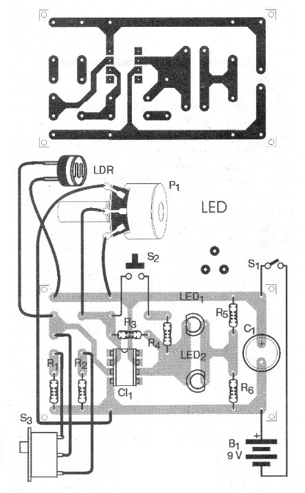 Figura 13 – Placa para o comparador de luz
Figura 13 – Placa para o comparador de luz