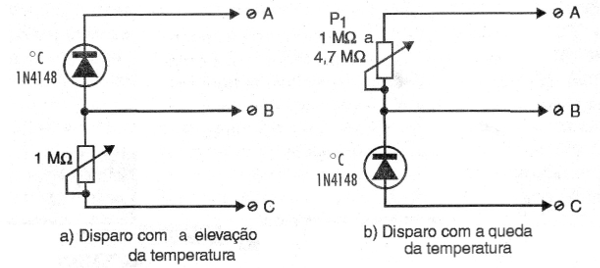 Figura 14 – Usando diodo como sensor de temperatura
Figura 14 – Usando diodo como sensor de temperatura