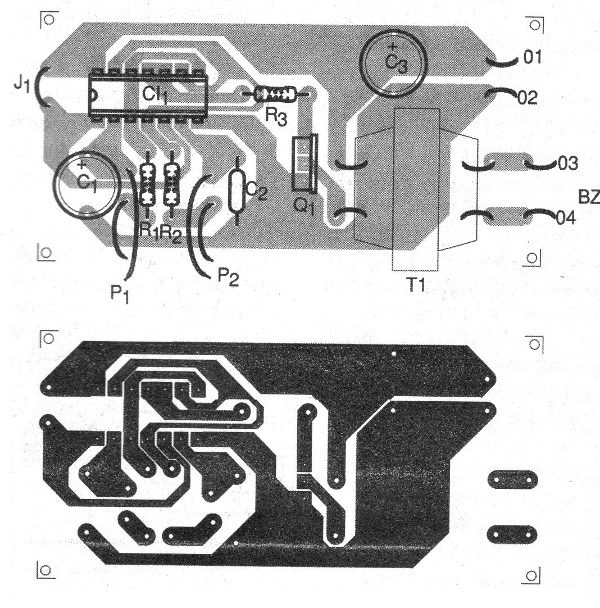    Figura 2 – Placa de circuito impresso para a montagem
