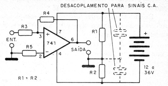 Figura 17 – Um divisor para obter 0 V
Figura 17 – Um divisor para obter 0 V