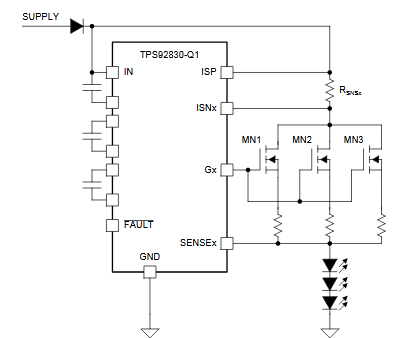 Figura 3- Excitando MOSFETs em paralelo
Figura 3- Excitando MOSFETs em paralelo