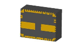 Figura 1 – Invólucro QFN de 7 pinos
Figura 1 – Invólucro QFN de 7 pinos