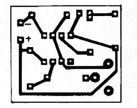 Fig. 4 — Sugestão, em tamanho natural, para a confecção de uma plaqueta para a montagem do dispositivo.
