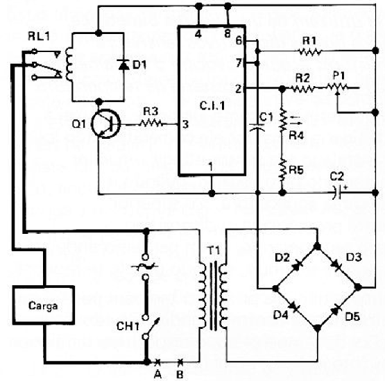 Fig. 1 — Diagrama esquemático do termostato eletrônico.
