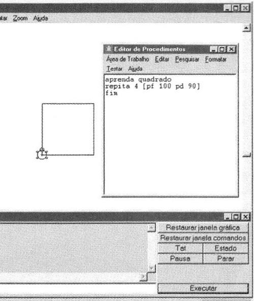 Utilizando o editor de procedimentos.
Utilizando o editor de procedimentos.