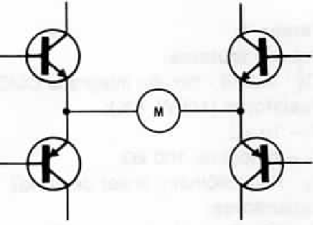 Ponte H para acionamento de motor.
Ponte H para acionamento de motor.