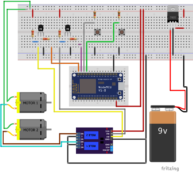 Figura 1 - circuito esquemático do projeto / demonstração deste artigo

