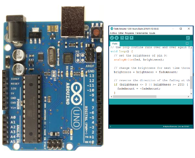 Figura 1. Arduino Uno placa de desenvolvimento
Figura 1. Arduino Uno placa de desenvolvimento