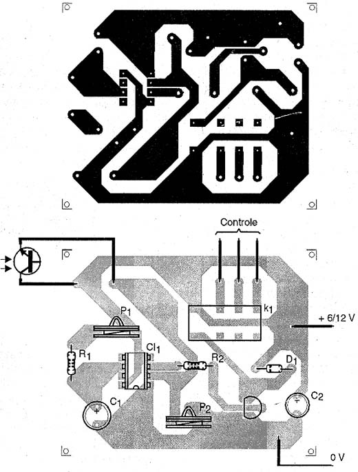 Placa de circuito impresso.
