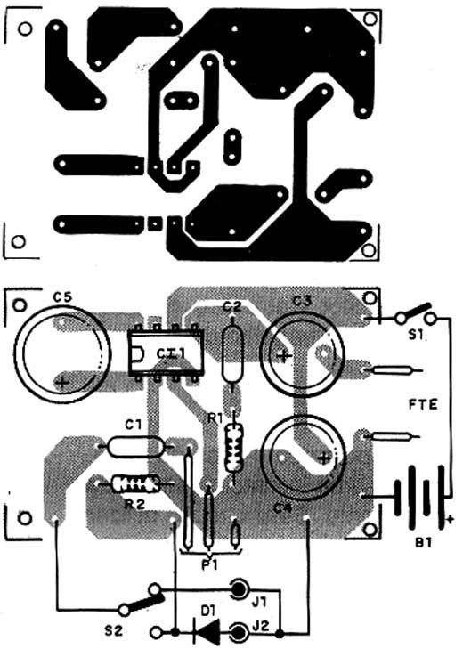 Placa de circuito impresso do pesquisador de sinais. 