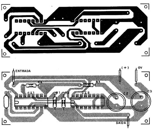 Placa de circuito impresso do multiplicador digital. 