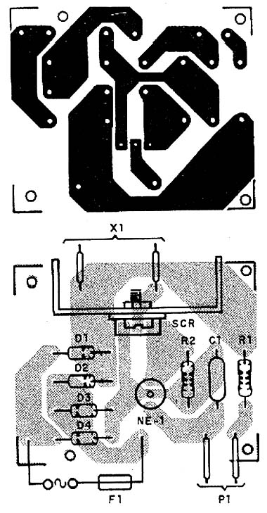 Placa de circuito impresso do controlador de potência. 