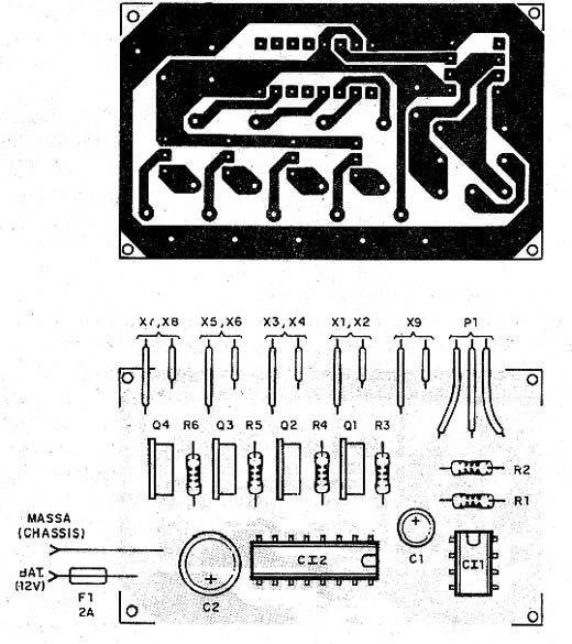 Placa de circuito impresso. Placa de circuito impresso.