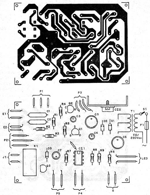 Placa de circuito impresso. 