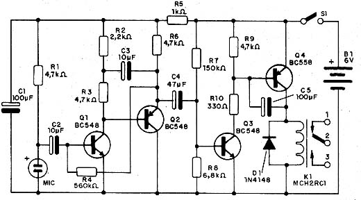 Diagrama completo da chave sônica transistorizada. 