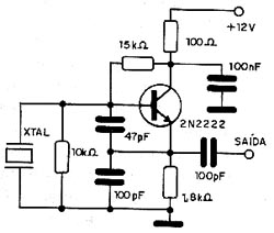 Oscilador Colpitts de 500 kHz aa 20 MHz ou mais. 