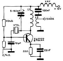 Oscilador por sobretom de 7 a 100 MHz Oscilador por sobretom de 7 a 100 MHz