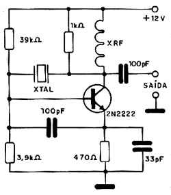 Oscilador na freqüência fundamental de 4 a 100 MHz. Oscilador na freqüência fundamental de 4 a 100 MHz.