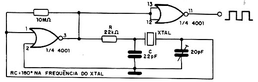 Oscilador CMOS-4001. Oscilador CMOS-4001.