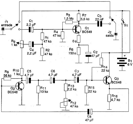 Diagrama completo do trêmulo. Diagrama completo do trêmulo.