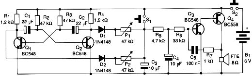 Diagrama elétrico da sirene. 